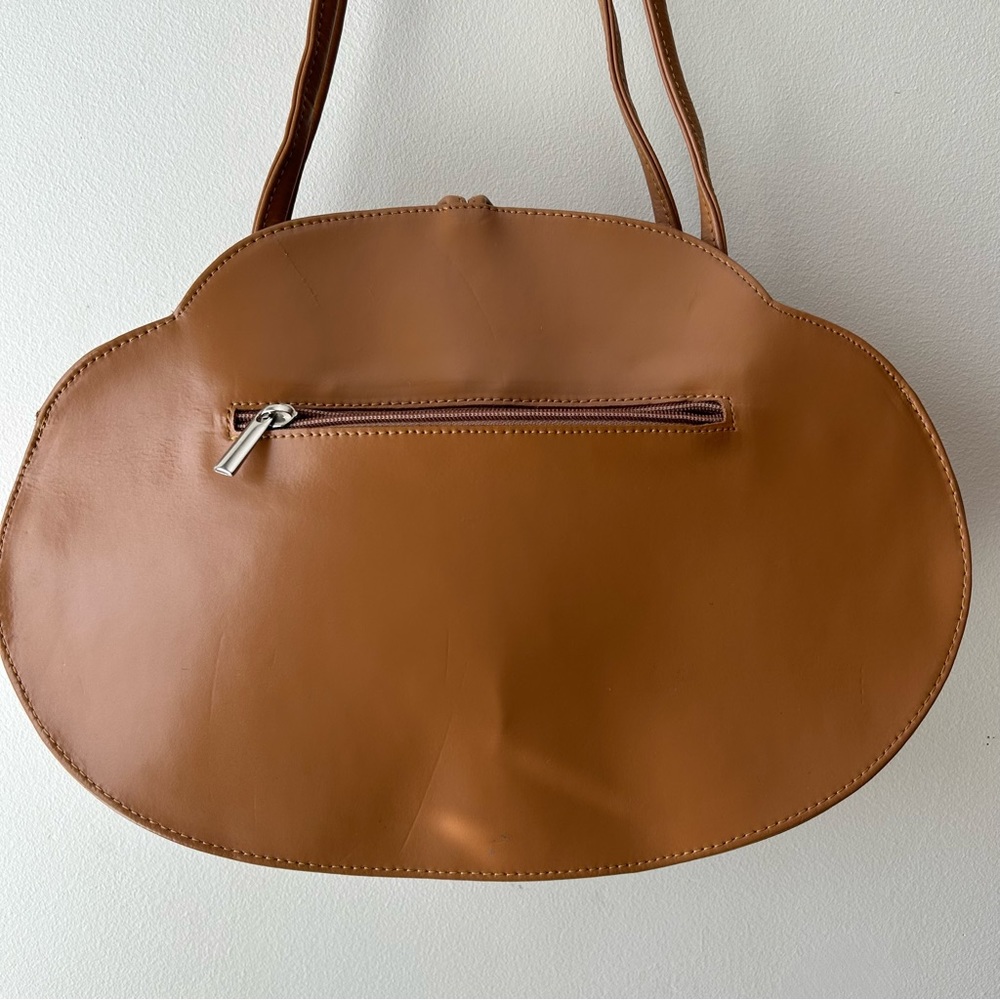 Tiffany and Fred Paris Leather Handbag Purse Brown Tan - Picture 7 of 16